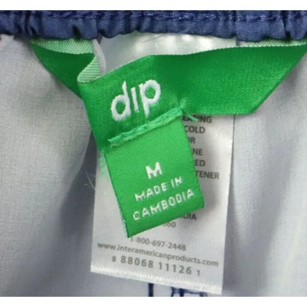 Dip‎ Board Shorts Mens Size M Blue Striped Stretch Waist Drawstring Pockets NWT